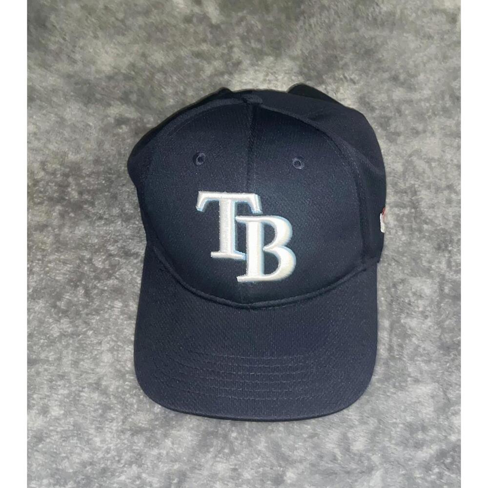 Tampa Bay Rays Baseball Hat Navy Blue Strapback Embroidered TB Logo MLB